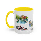 Indianapolis Illustrated Travel Mug | City Souvenir Accent Coffee Mug | 11oz 15oz Ceramic Cup
