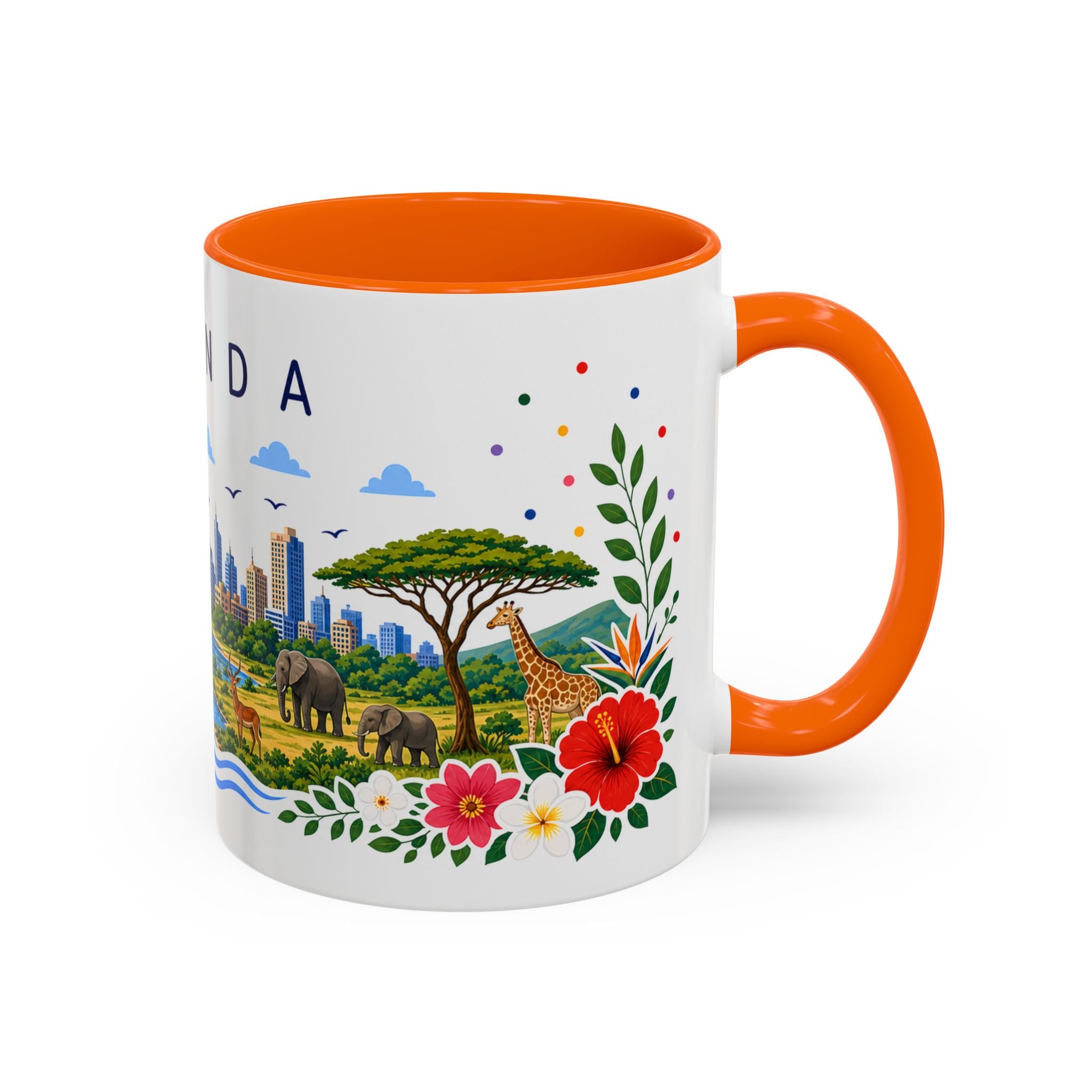 Uganda Coffee Mug | Travel Souvenir Accent Mug | Place Gift Ceramic Cup 11oz 15oz