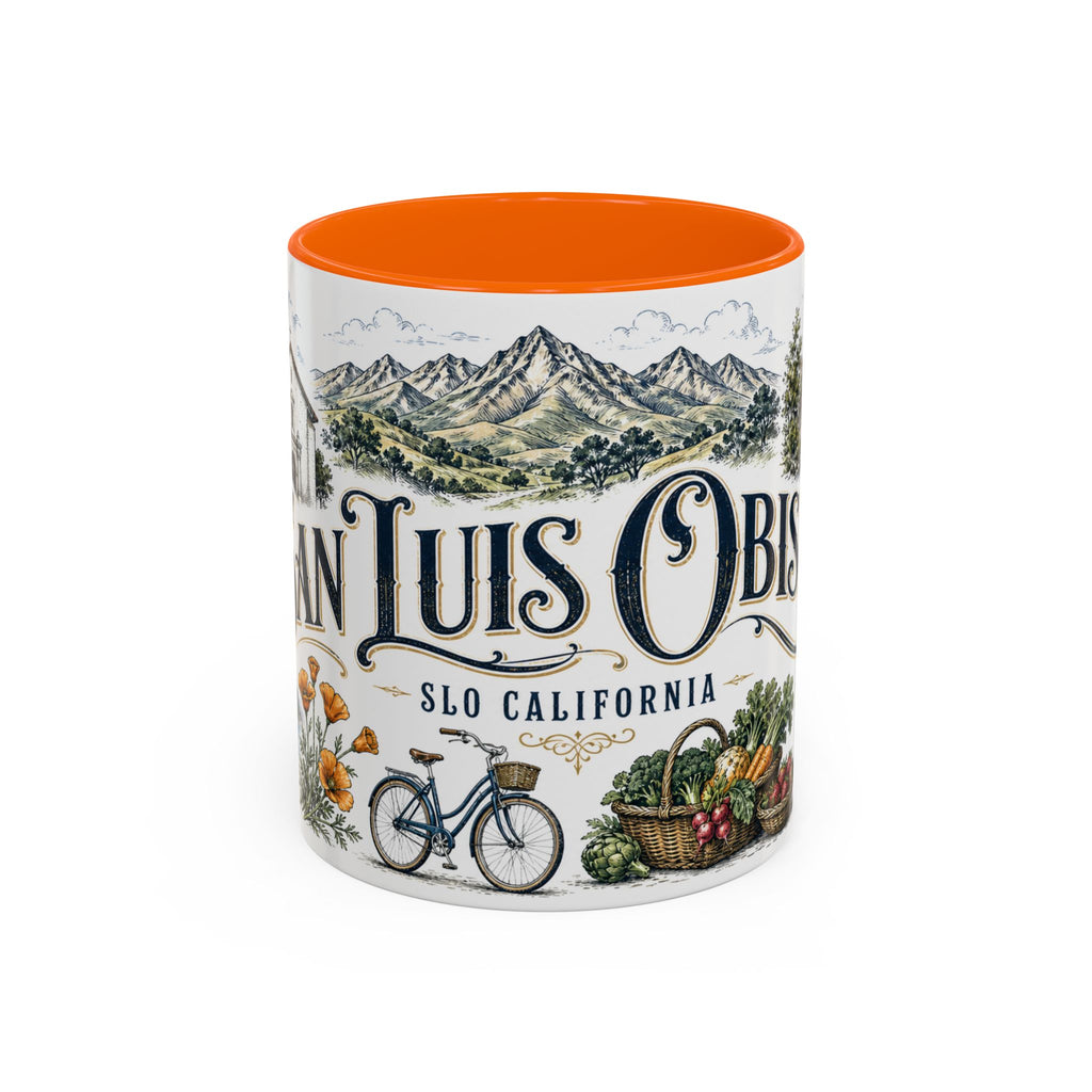 San Luis Obispo Coffee Mug | United States Travel Souvenir | Vintage Illustrated City Gift | 11 oz 15 oz Accent Mug