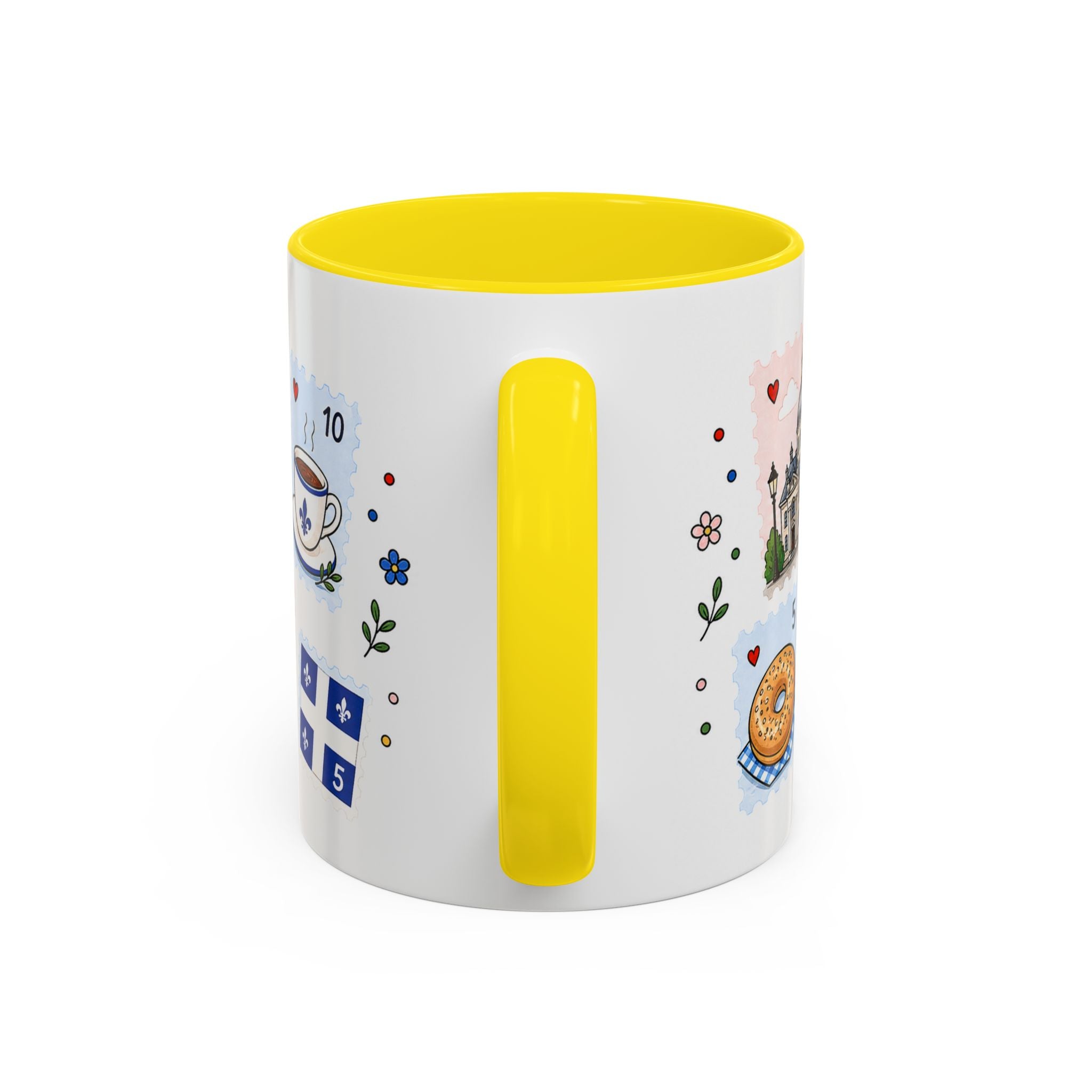 Montreal Coffee Mug | Postage Stamp Collage Mug | Travel Souvenir Accent Cup 11oz 15oz