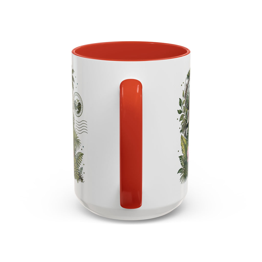 Borneo Rainforest Coffee Mug | Travel Destination Souvenir Gift | Accent Color Ceramic 11oz 15oz