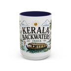 Kerala Backwaters Coffee Mug | Travel Destination Souvenir Gift | Accent Color Ceramic 11oz 15oz