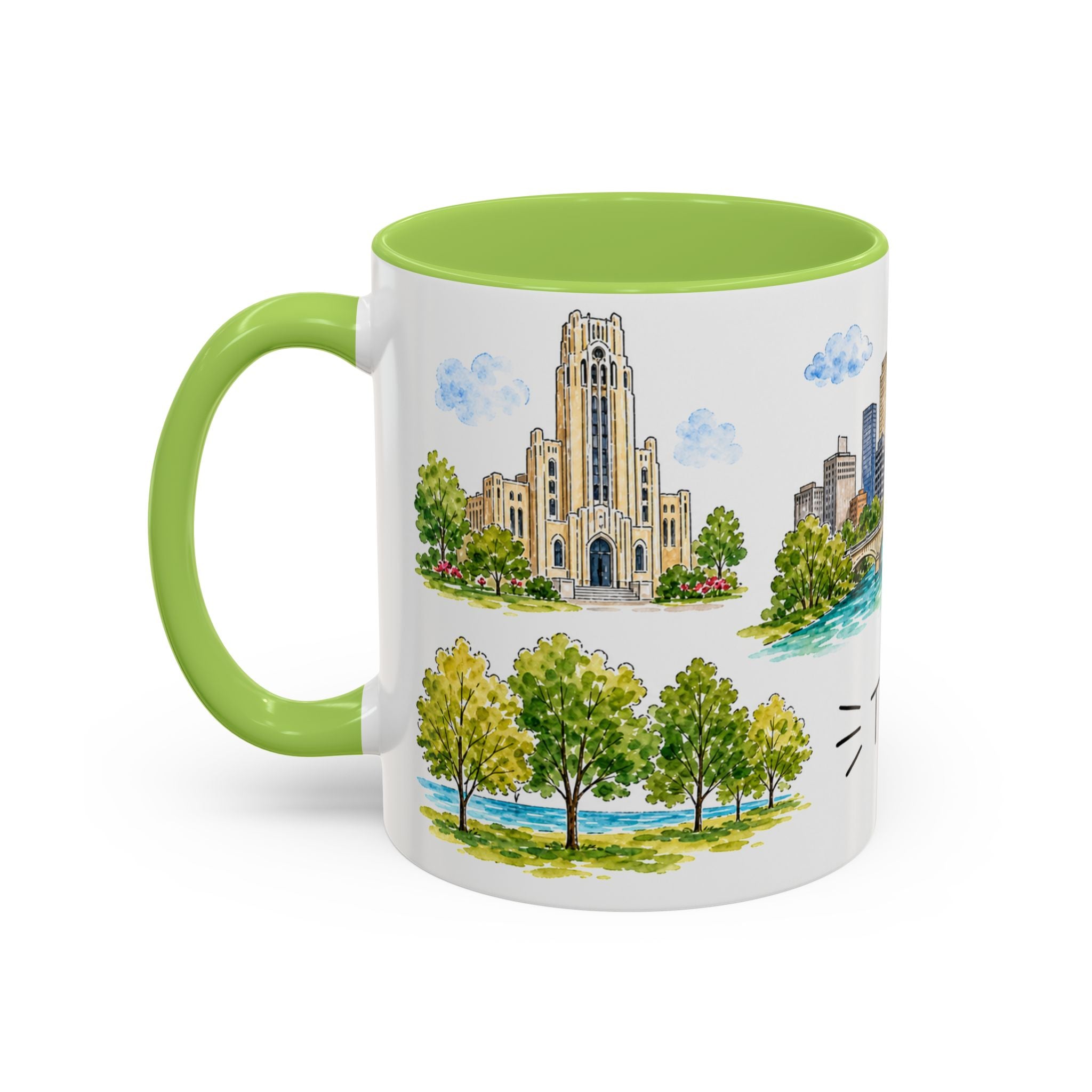 Tulsa Illustrated Travel Mug | City Souvenir Accent Coffee Mug | 11oz 15oz Ceramic Cup
