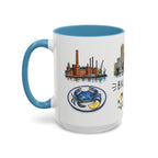 Baltimore Illustrated Travel Mug | City Souvenir Accent Coffee Mug | 11oz 15oz Ceramic Cup