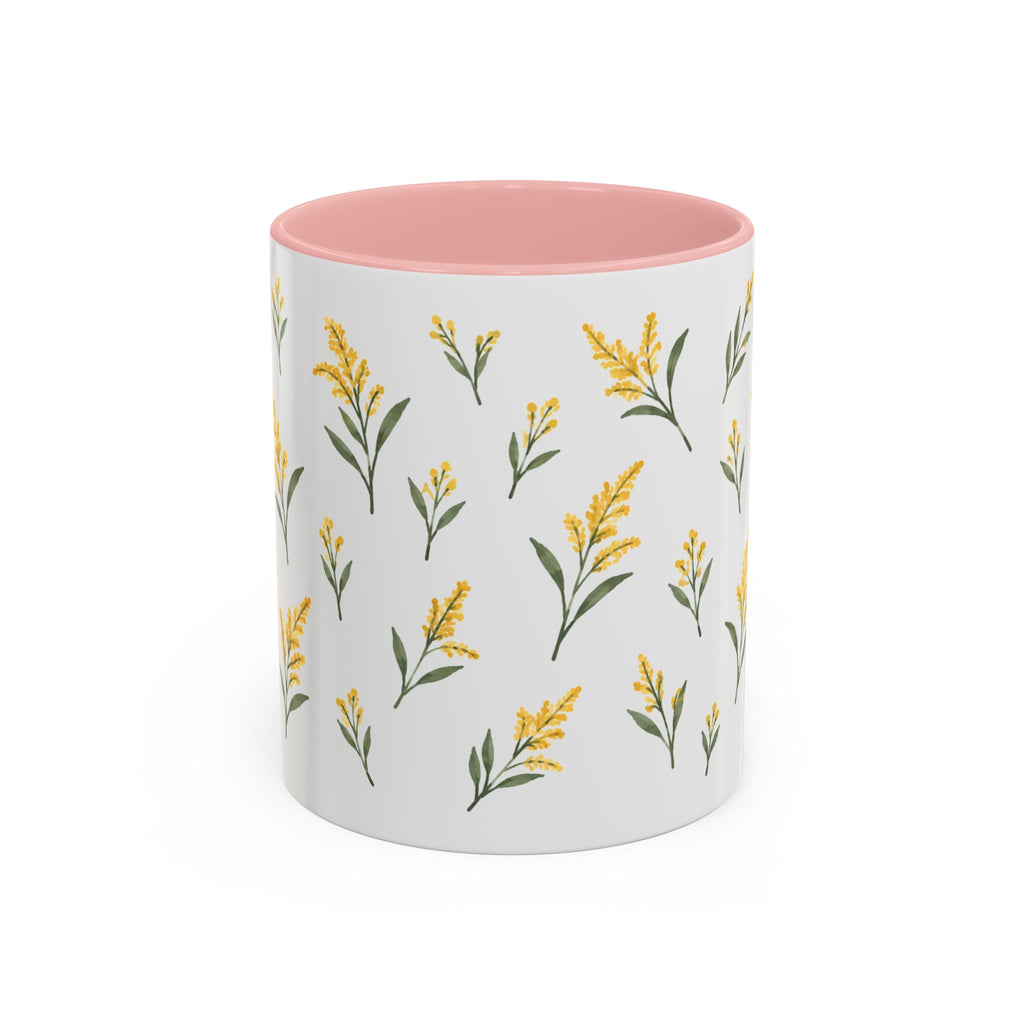 Nebraska Goldenrod Mug, State Flower Floral Coffee Cup, 11oz Botanical Gift