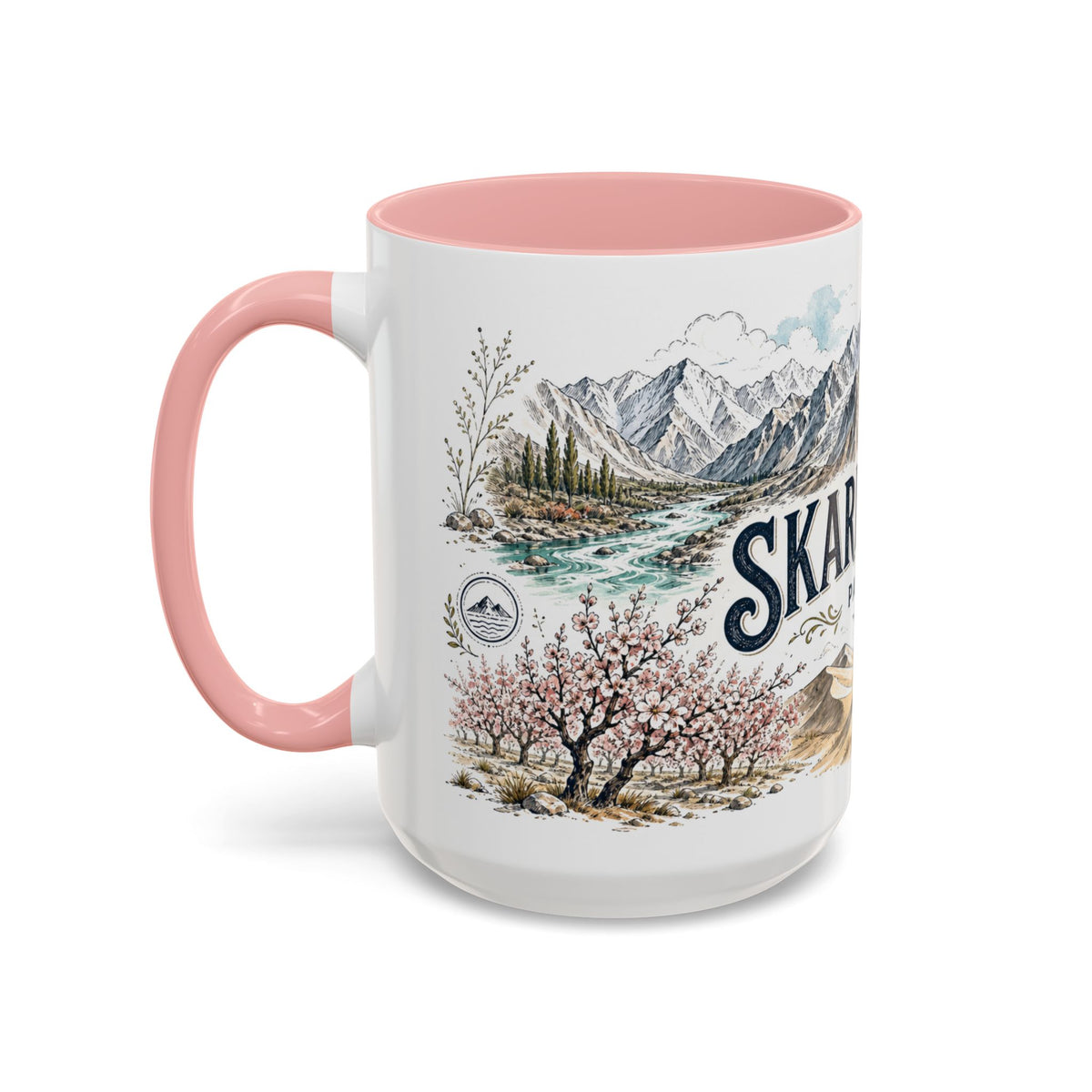 Skardu Valley Mug, Pakistan Travel Souvenir, Bucket List Gift, Accent Ceramic Coffee Mug 11oz 15oz