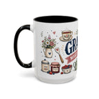 Grandma Makes Life Sweeter Coffee Mug | Gift From Grandkids | Accent Color Ceramic 11oz 15oz