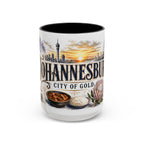 Johannesburg Coffee Mug | South Africa Travel Souvenir | Vintage Illustrated City Gift | 11 oz 15 oz Accent Mug