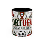 Portugal Soccer Coffee Mug | World Cup Fan Gift | Accent Color Ceramic 11oz 15oz Match Day Cup