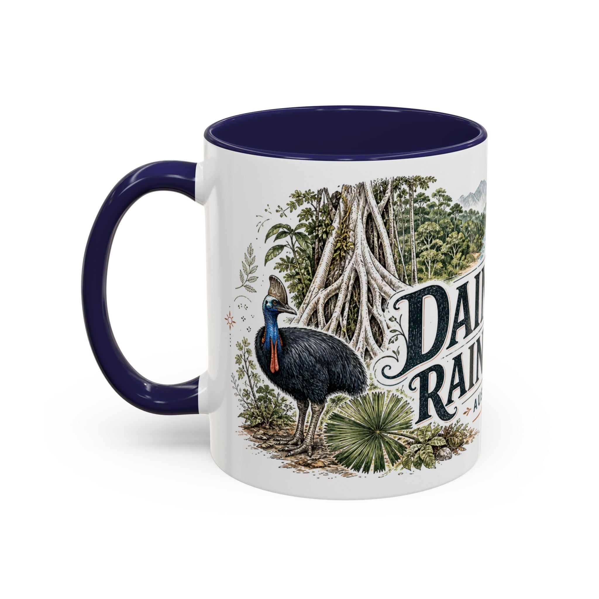 Daintree Rainforest Mug, Australia Travel Souvenir, Bucket List Gift, Accent Ceramic Coffee Mug 11oz 15oz