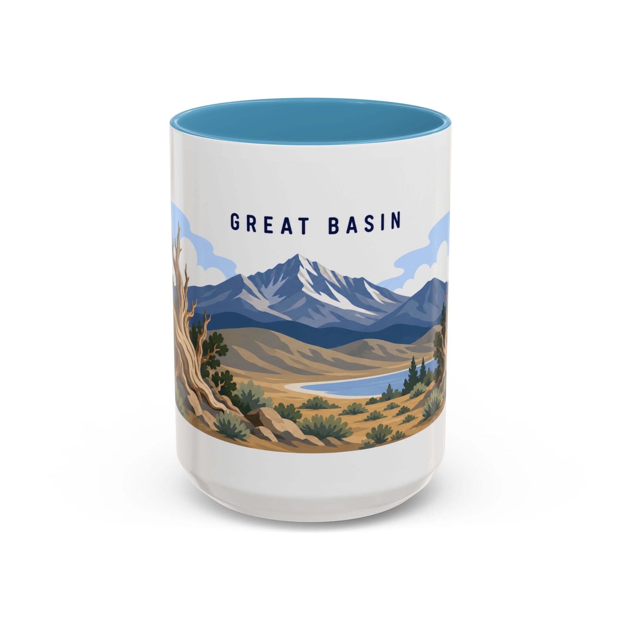 Great Basin National Park Coffee Mug | Solid Color Block Park Souvenir | 11oz 15oz Accent Mug