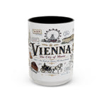 Vienna Coffee Mug | Austria Souvenir Travel Gift | Accent Color Ceramic 11oz 15oz