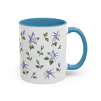 Colorado Rocky Mountain columbine Mug, State Flower Floral Coffee Cup, 11oz Botanical Gift