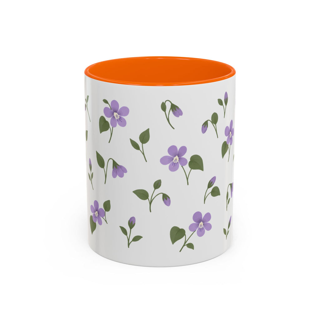 Illinois Violet Mug, State Flower Floral Coffee Cup, 11oz Botanical Gift