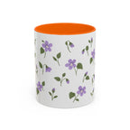 Illinois Violet Mug, State Flower Floral Coffee Cup, 11oz Botanical Gift