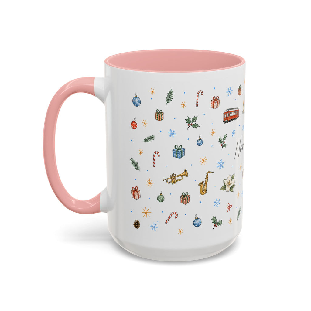 New Orleans Christmas Mug | Watercolor City Souvenir, Travel Gift (11oz/15oz)