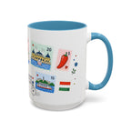 Budapest Coffee Mug | Postage Stamp Collage Mug | Travel Souvenir Accent Cup 11oz 15oz