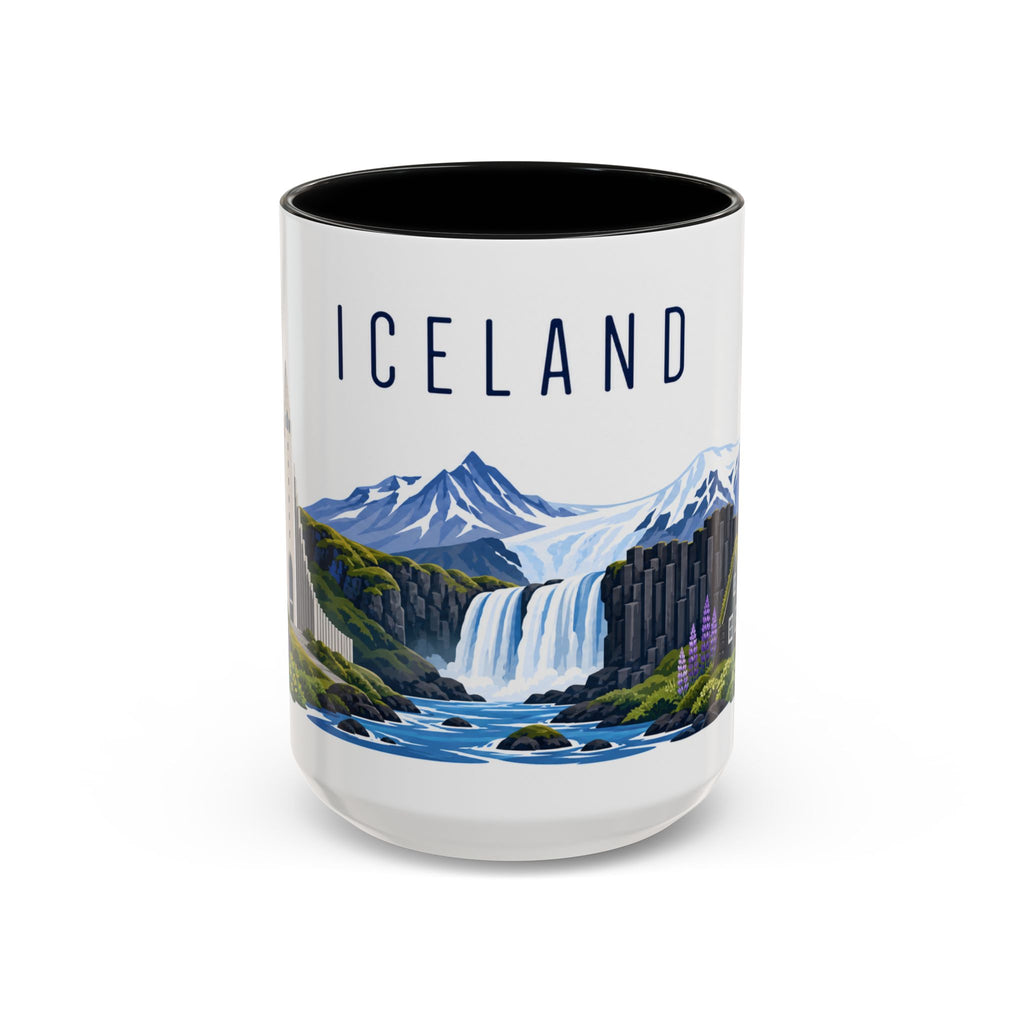 Iceland Coffee Mug | Travel Souvenir Accent Mug | Country Gift Ceramic Cup 11oz 15oz