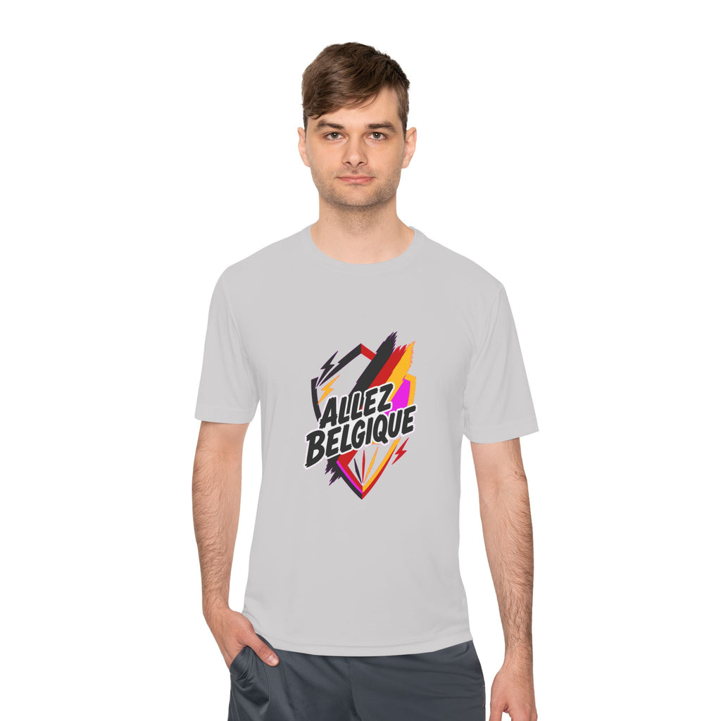 Allez Belgique Soccer Fan Shirt, Moisture Wicking Sport Tee