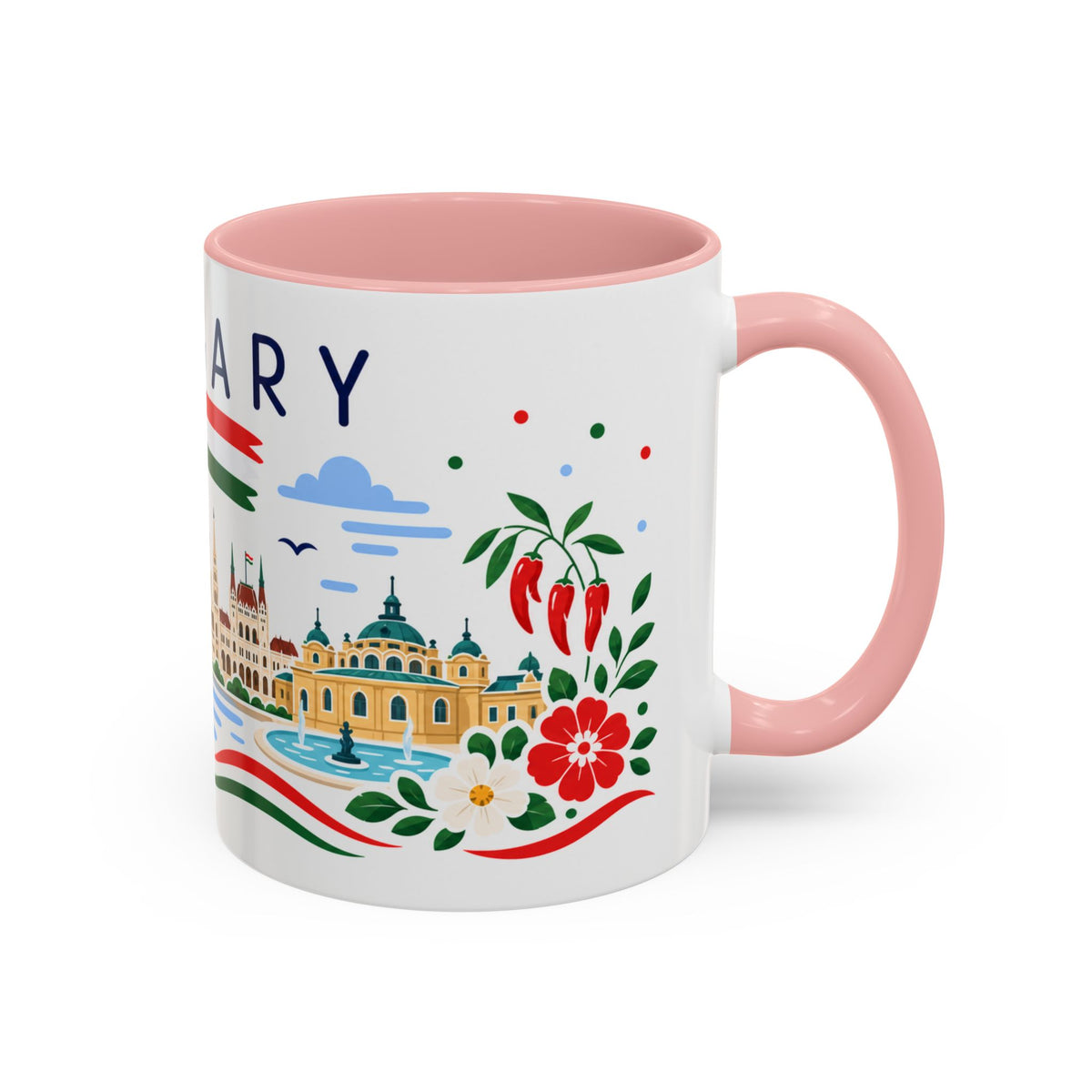 Hungary Coffee Mug | Travel Souvenir Accent Mug | Country Gift Ceramic Cup 11oz 15oz