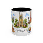 Durham Illustrated Travel Mug | City Souvenir Accent Coffee Mug | 11oz 15oz Ceramic Cup