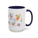 Miami Coffee Mug | Postage Stamp Collage Mug | Travel Souvenir Accent Cup 11oz 15oz