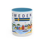 Sweden Coffee Mug | Travel Souvenir Accent Mug | Country Gift Ceramic Cup 11oz 15oz