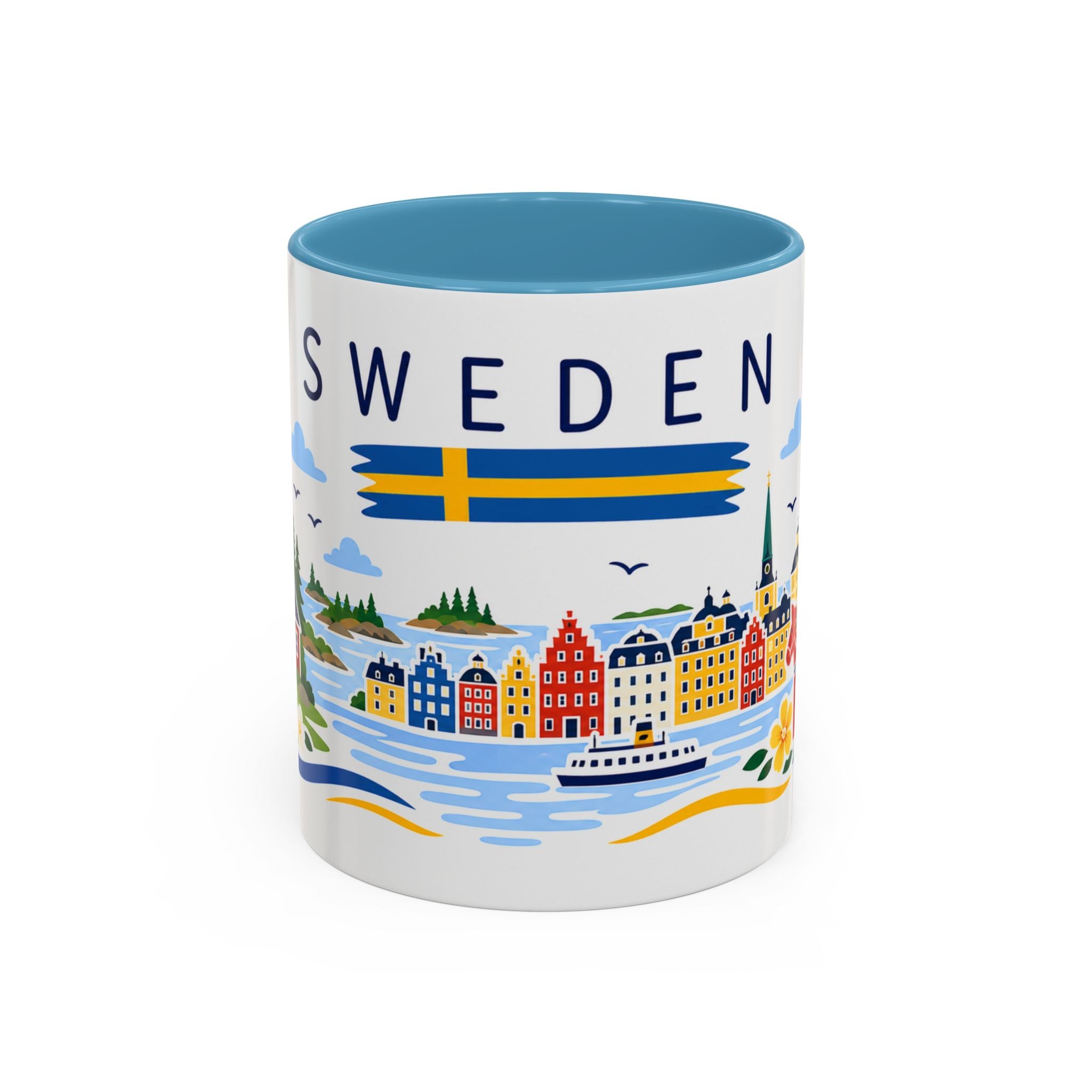 Sweden Coffee Mug | Travel Souvenir Accent Mug | Country Gift Ceramic Cup 11oz 15oz