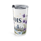 Illinois State Flower 20oz Tumbler | Violet Botanical State Flower Gift | Insulated Stainless Steel Travel Cup
