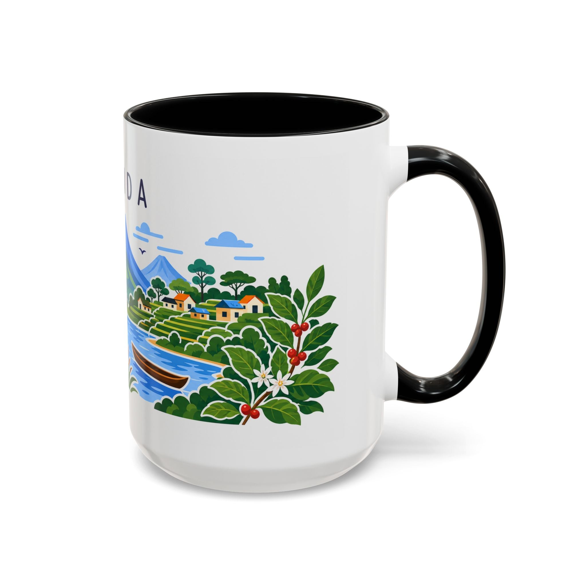 Rwanda Coffee Mug | Travel Souvenir Accent Mug | Country Gift Ceramic Cup 11oz 15oz