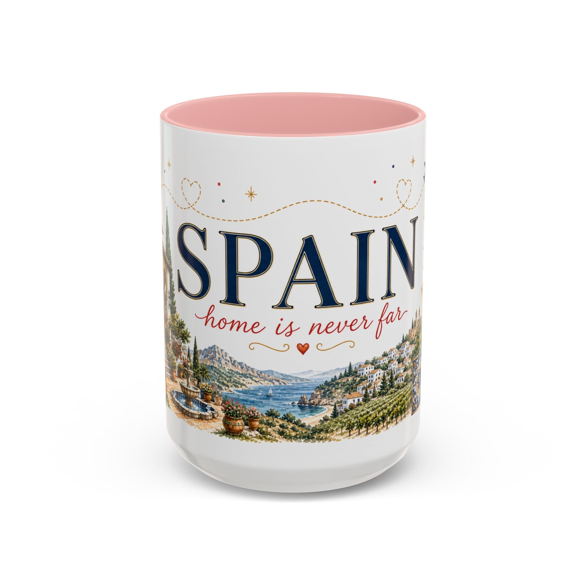 Spain Home Country Mug | Moving Away Gift | Long Distance Friendship | 11 oz 15 oz Accent Mug