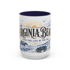 Virginia Beach Coffee Mug | United States Travel Souvenir | Vintage Illustrated City Gift | 11 oz 15 oz Accent Mug