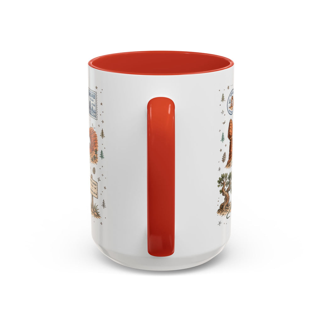 Arches Coffee Mug | National Park Hiking Utah Gift | Accent Color Ceramic 11oz 15oz