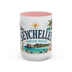 Seychelles Coffee Mug | Travel Destination Souvenir Gift | Accent Color Ceramic 11oz 15oz