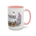 New Hampshire State Map Mug | Botanical Accents, Mountain Landscape Coffee Cup