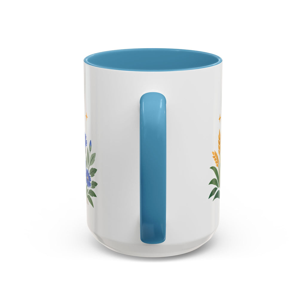 Virgo Zodiac Coffee Mug | Maiden and Wheat Design | Astrology Birthday Gift | 11 oz 15 oz Ceramic Accent Mug