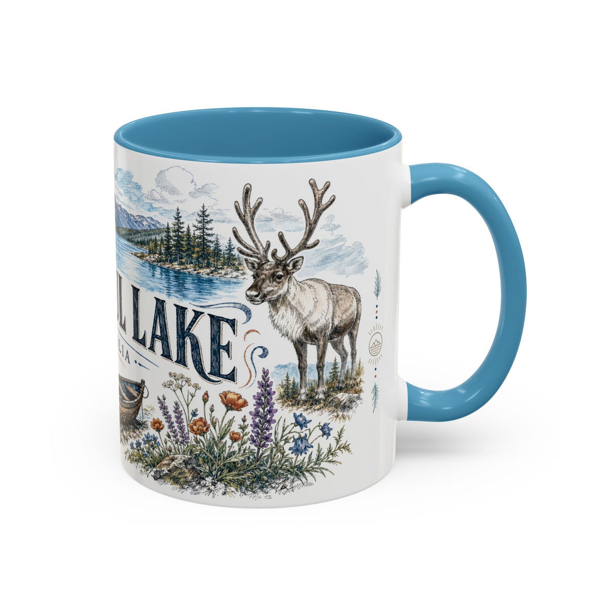 Khuvsgul Lake Mug, Mongolia Travel Souvenir, Bucket List Gift, Accent Ceramic Coffee Mug 11oz 15oz