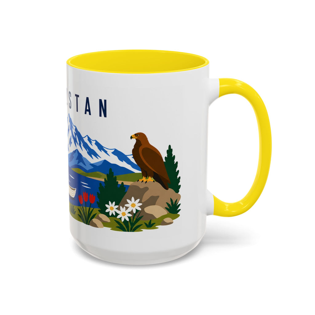 Kyrgyzstan Coffee Mug | Travel Souvenir Accent Mug | Country Gift Ceramic Cup 11oz 15oz