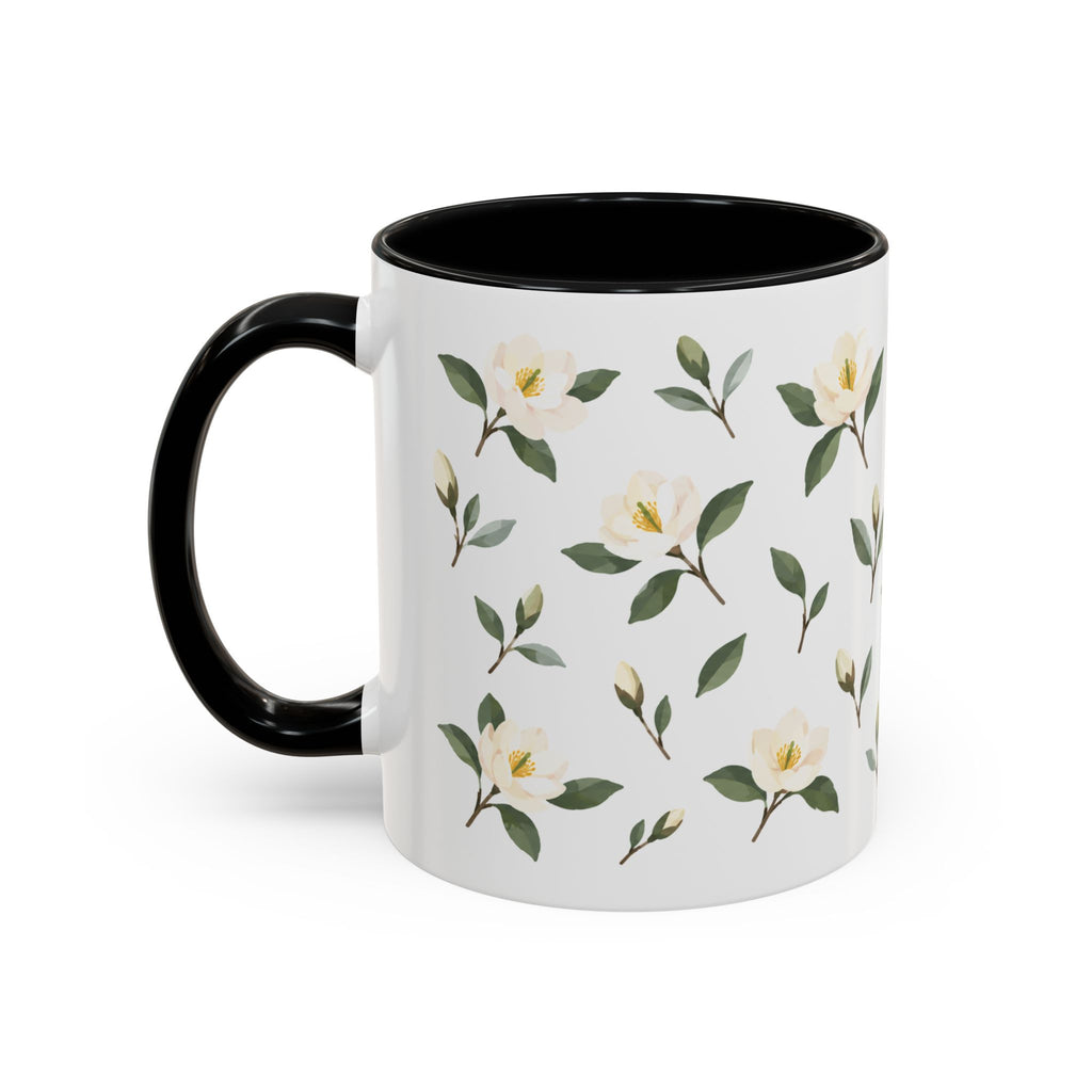 Georgia Sweetbay Magnolia Mug, State Flower Floral Coffee Cup, 11oz Botanical Gift