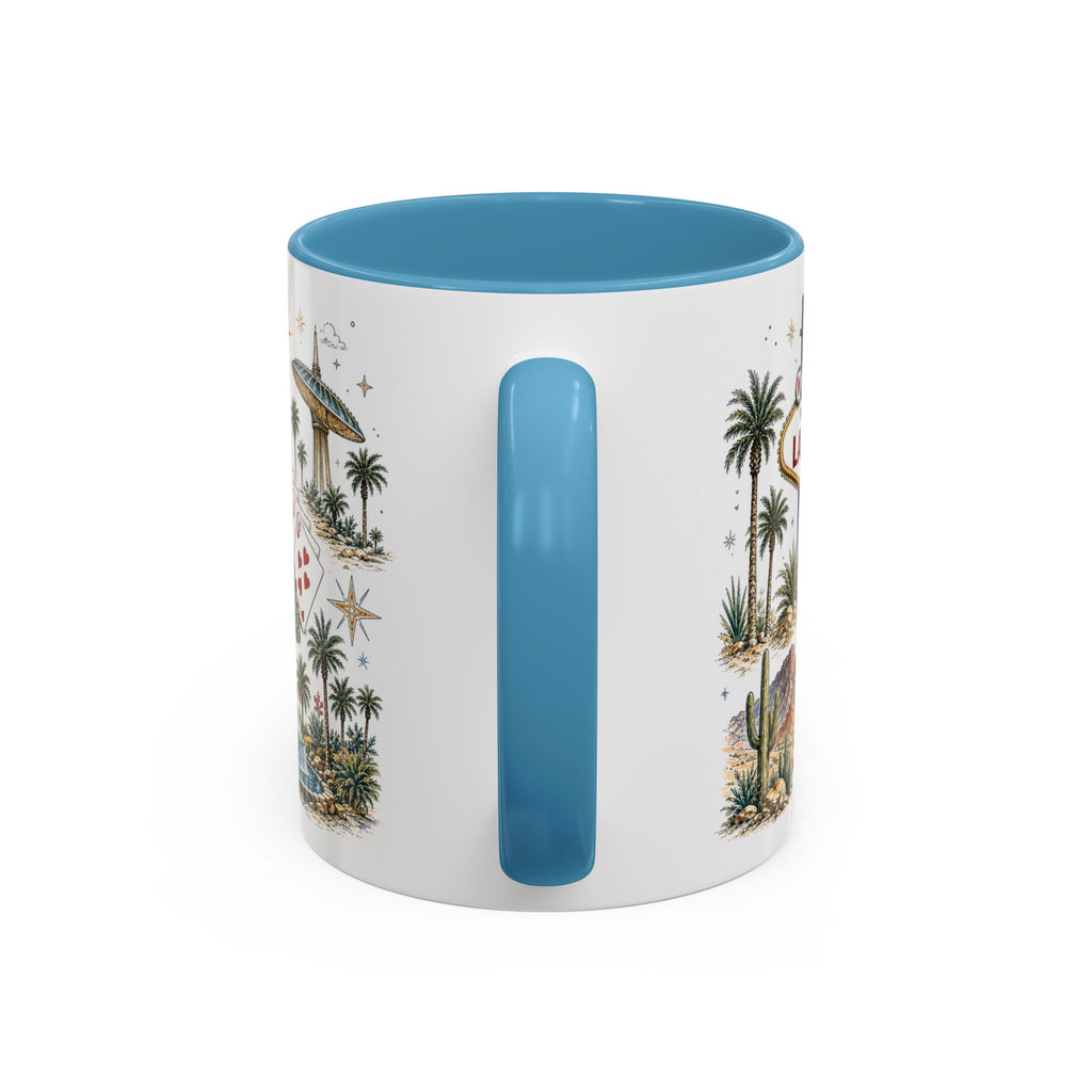 Las Vegas Coffee Mug | United States Travel Souvenir | Vintage Illustrated City Gift | 11 oz 15 oz Accent Mug