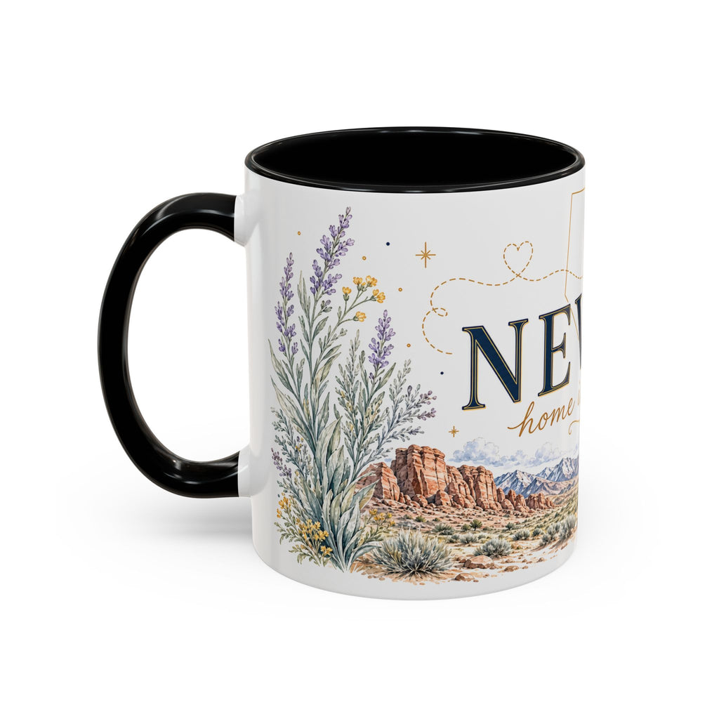 Nevada Home State Mug | Moving Away, Long Distance Friendship Gift | 11oz 15oz Accent Mug