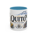 Quito Coffee Mug | Ecuador Travel Souvenir | Vintage Illustrated City Gift | 11 oz 15 oz Accent Mug
