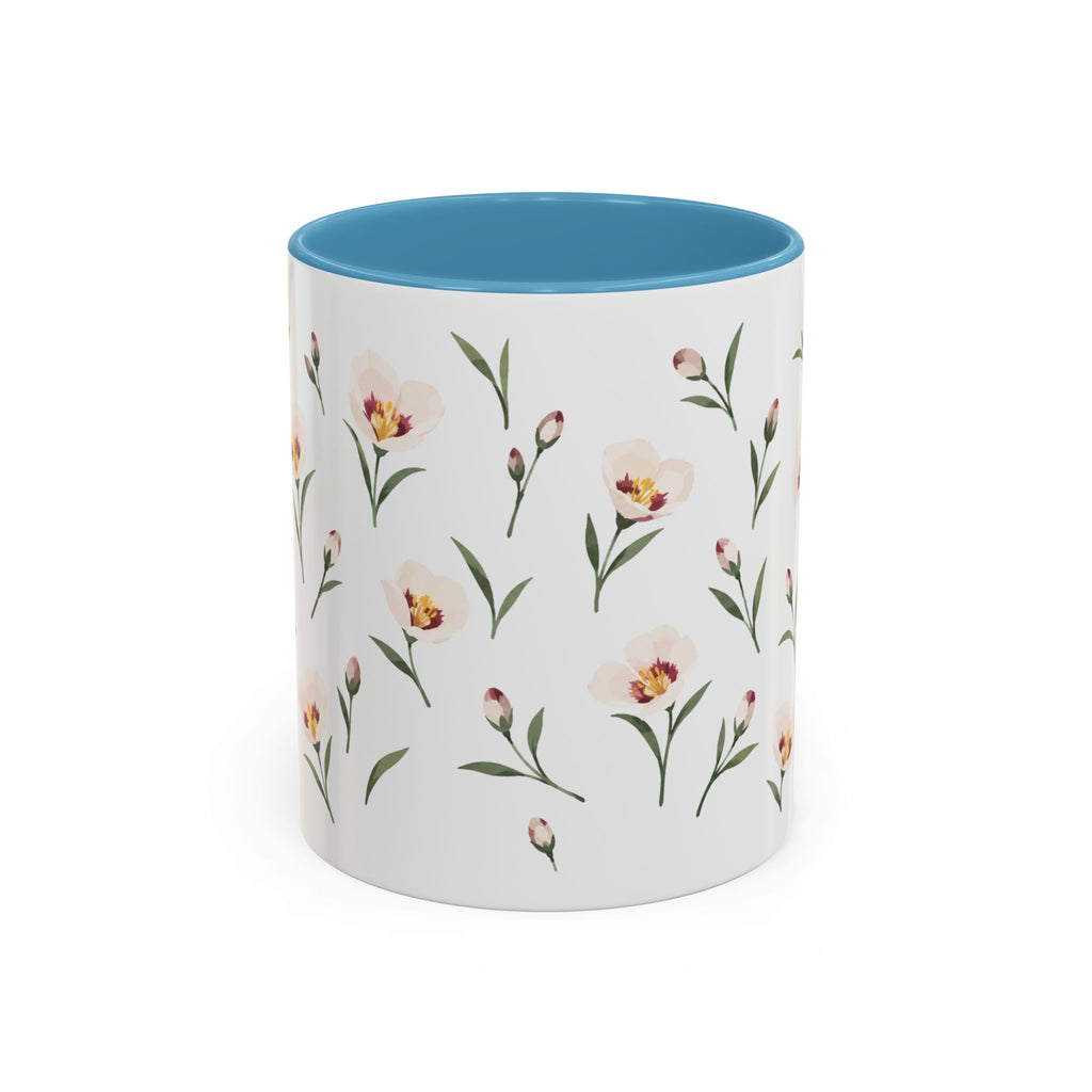 Utah Sego Lily Mug, State Flower Floral Coffee Cup, 11oz Botanical Gift