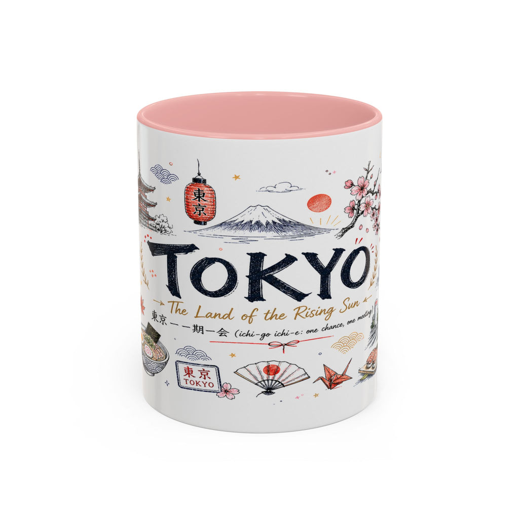 Tokyo Coffee Mug | Japan Souvenir Travel Gift | Accent Color Ceramic 11oz 15oz