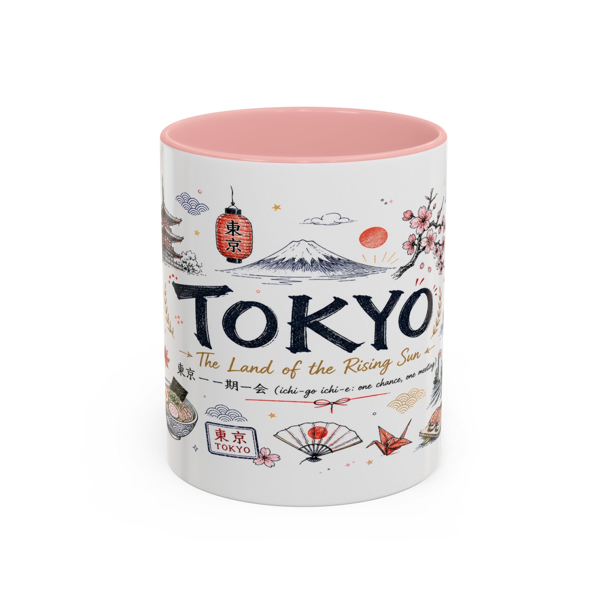 Tokyo Coffee Mug | Japan Souvenir Travel Gift | Accent Color Ceramic 11oz 15oz