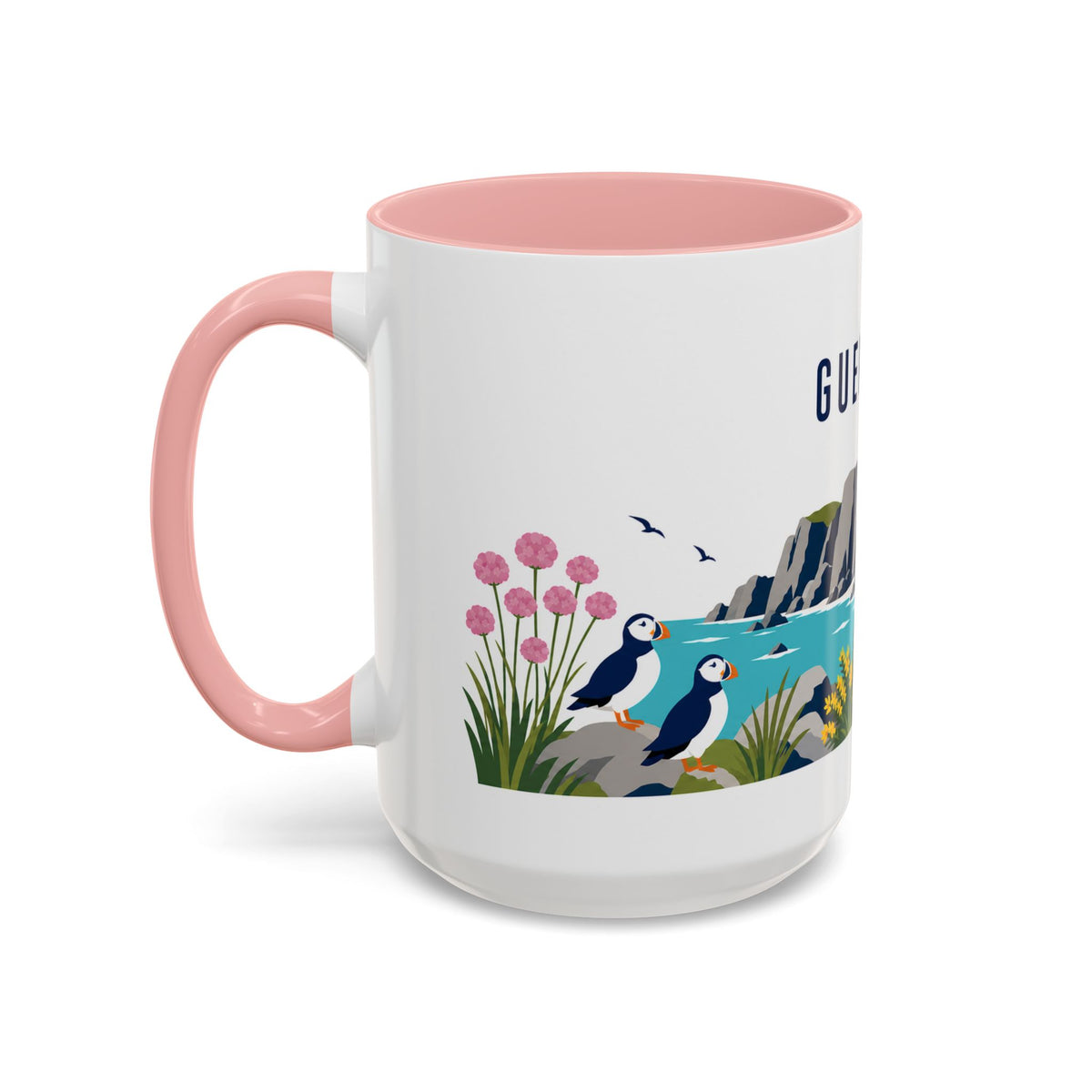 Guernsey Coffee Mug | Travel Souvenir Accent Mug | Country Gift Ceramic Cup 11oz 15oz