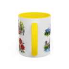 Portland Illustrated Travel Mug | City Souvenir Accent Coffee Mug | 11oz 15oz Ceramic Cup