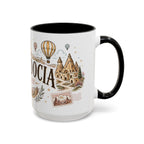 Cappadocia Coffee Mug | Travel Destination Souvenir Gift | Accent Color Ceramic 11oz 15oz