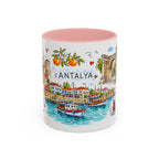 Antalya Travel Mug | European City Souvenir Accent Coffee Mug | 11oz 15oz Ceramic Cup
