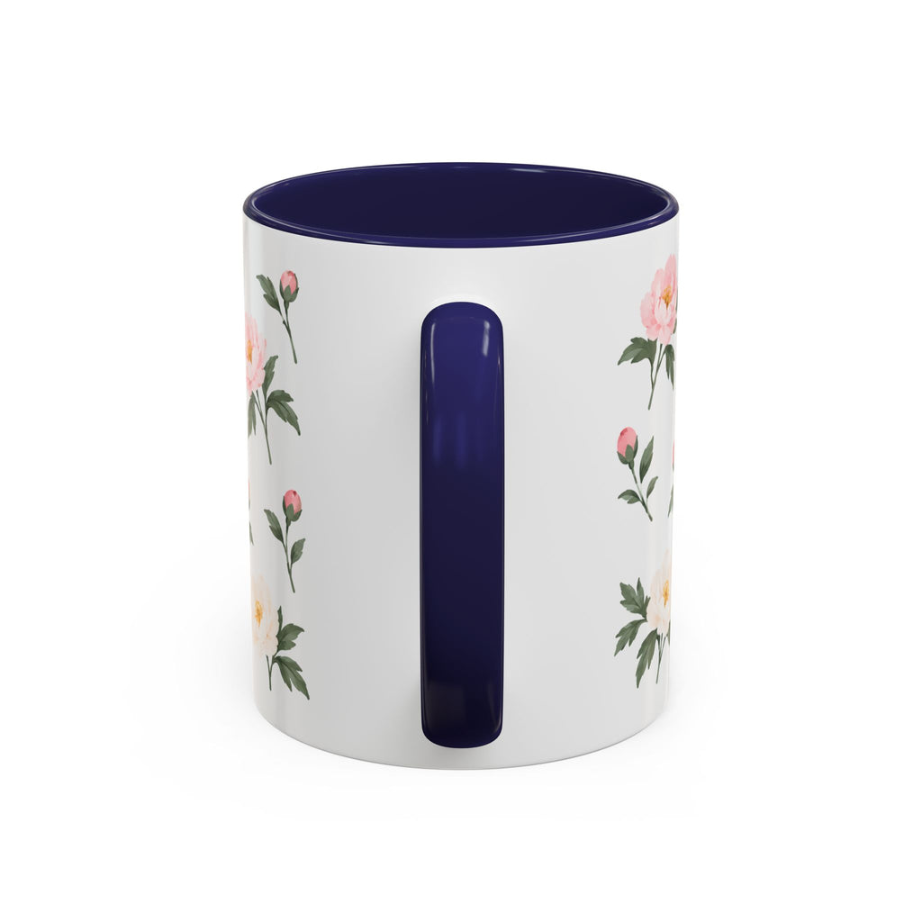 Indiana Peony Mug, State Flower Floral Coffee Cup, 11oz Botanical Gift